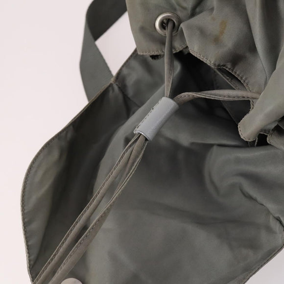 PRADA Backpack Nylon Green Silver Auth 141751