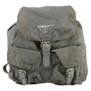 PRADA Backpack Nylon Green Silver Auth 141751-13