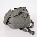 PRADA Backpack Nylon Green Silver Auth 141751-4