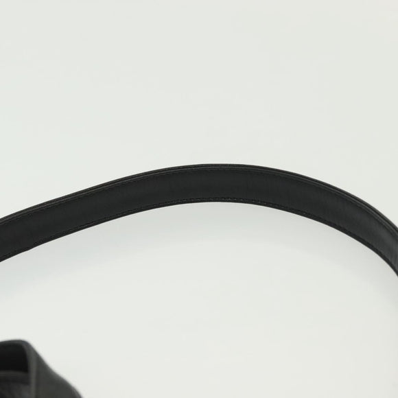 LOEWE Anagram Hand Bag Leather 2way Black Gold Auth 141752