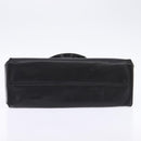 LOEWE Anagram Hand Bag Leather 2way Black Gold Auth 141752-9