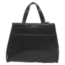 LOEWE Anagram Hand Bag Leather 2way Black Gold Auth 141752-13