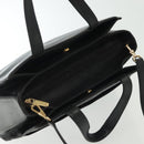 LOEWE Anagram Hand Bag Leather 2way Black Gold Auth 141752-5
