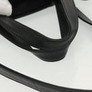 LOEWE Anagram Hand Bag Leather 2way Black Gold Auth 141752-6