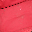 PRADA Canapa MM Hand Bag Canvas Red Gold Auth 141755-16