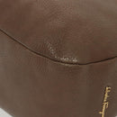 Salvatore Ferragamo Tote Bag Leather Beige Gold Auth 141756-11