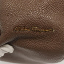 Salvatore Ferragamo Tote Bag Leather Beige Gold Auth 141756-14