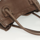 Salvatore Ferragamo Tote Bag Leather Beige Gold Auth 141756-6