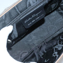 Salvatore Ferragamo Vala Shoulder Bag Leather Brown Silver Auth 141757-11