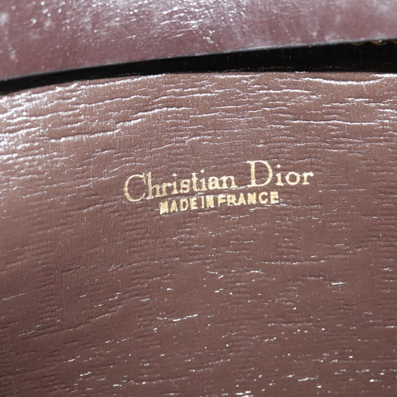 Christian Dior Trotter Canvas Chain Shoulder Bag Brown Gold Auth 141758