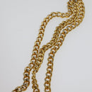 Christian Dior Trotter Canvas Chain Shoulder Bag Brown Gold Auth 141758-14