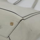 Valextra Tote Bag Leather Light gray Auth 141759-9