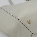 Valextra Tote Bag Leather Light gray Auth 141759-14