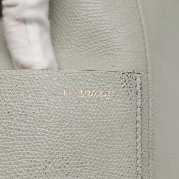 Valextra Tote Bag Leather Light gray Auth 141759