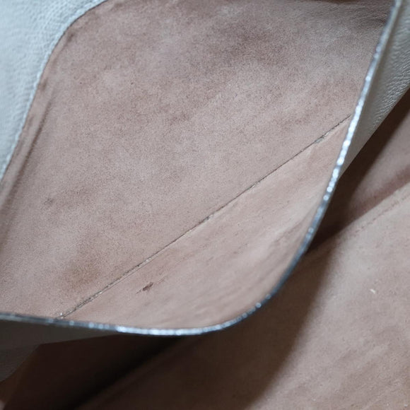 Valextra Tote Bag Leather Light gray Auth 141759