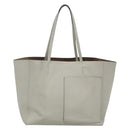 Valextra Tote Bag Leather Light gray Auth 141759-13