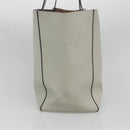 Valextra Tote Bag Leather Light gray Auth 141759-3