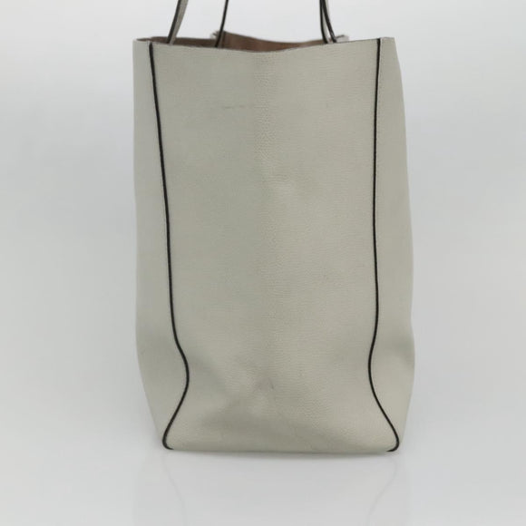 Valextra Tote Bag Leather Light gray Auth 141759