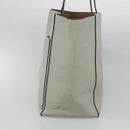 Valextra Tote Bag Leather Light gray Auth 141759-4