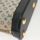 LOUIS VUITTON Monogram Mini Alma Haut Hand Bag Blue M92202 LV Auth 141760-10