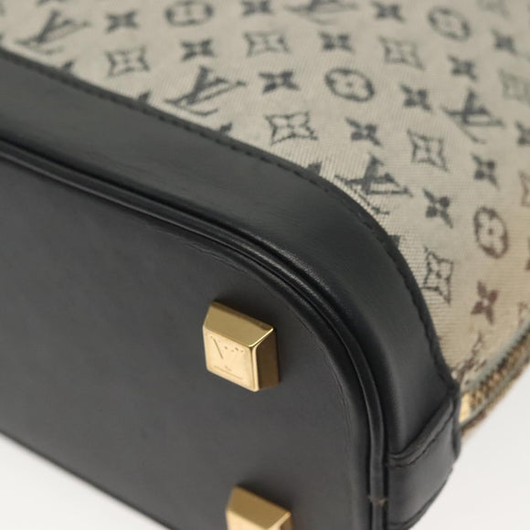 LOUIS VUITTON Monogram Mini Alma Haut Hand Bag Blue M92202 LV Auth 141760