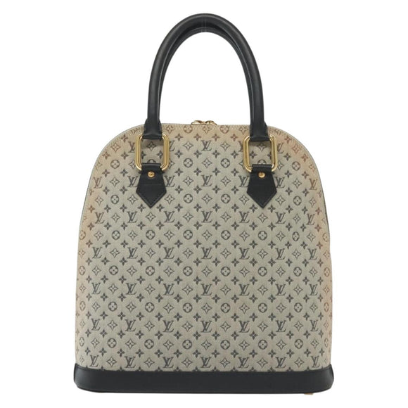 LOUIS VUITTON Monogram Mini Alma Haut Hand Bag Blue M92202 LV Auth 141760