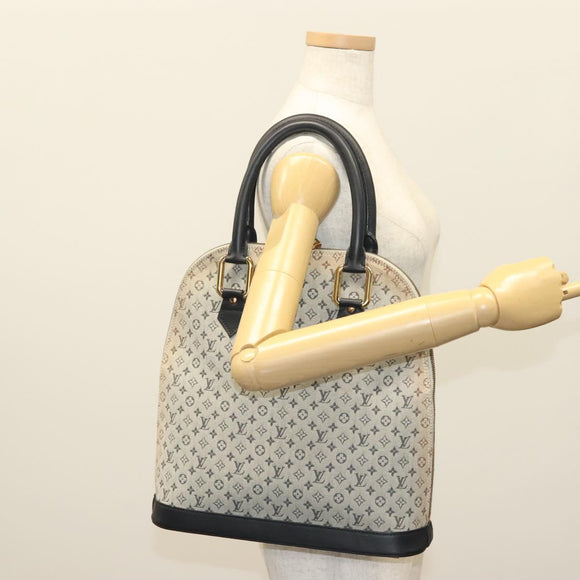 LOUIS VUITTON Monogram Mini Alma Haut Hand Bag Blue M92202 LV Auth 141760