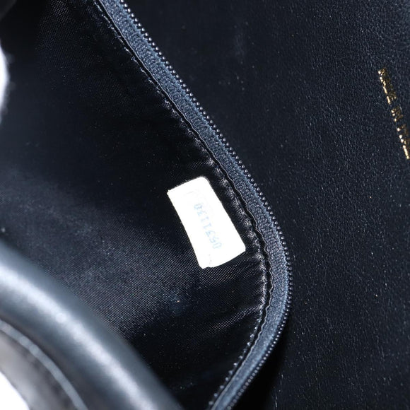 CHANEL COCO Mark Chain Shoulder Bag Lamb Skin Black Gold CC Auth 141762