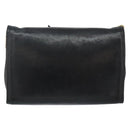 CHANEL COCO Mark Chain Shoulder Bag Lamb Skin Black Gold CC Auth 141762-3