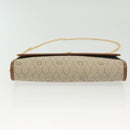Christian Dior Honeycomb Canvas Chain Shoulder Bag PVC Beige Gold Auth 141763-6