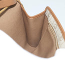 Christian Dior Honeycomb Canvas Chain Shoulder Bag PVC Beige Gold Auth 141763-19