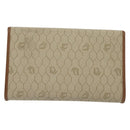 Christian Dior Honeycomb Canvas Chain Shoulder Bag PVC Beige Gold Auth 141763-2