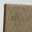 Christian Dior Honeycomb Canvas Chain Shoulder Bag PVC Beige Gold Auth 141763-3