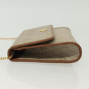 Christian Dior Honeycomb Canvas Chain Shoulder Bag PVC Beige Gold Auth 141763-5