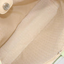 CELINE Hand Bag Suede Silver Light green Auth 141764-11