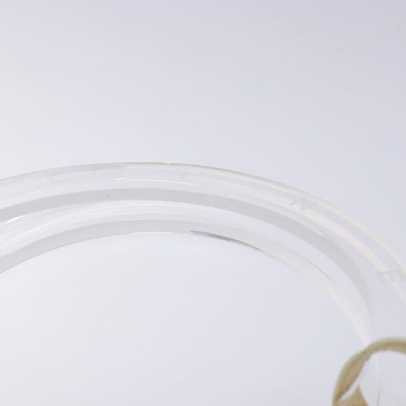 CELINE Hand Bag Suede Silver Light green Auth 141764