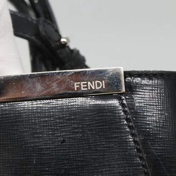 FENDI To joule Hand Bag Patent leather 2way Black Auth 141766