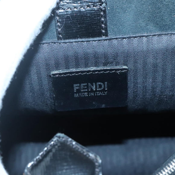 FENDI To joule Hand Bag Patent leather 2way Black Auth 141766