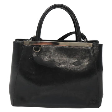 FENDI To joule Hand Bag Patent leather 2way Black Auth 141766 - 0