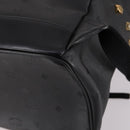 MCM Vicetos Studs Backpack Leather Black Gold Auth 141769-18