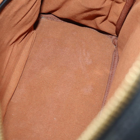 MCM Vicetos Studs Backpack Leather Black Gold Auth 141769