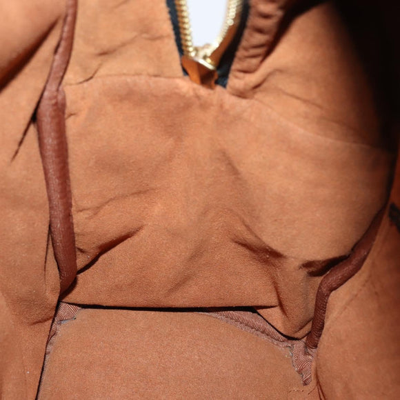 MCM Vicetos Studs Backpack Leather Black Gold Auth 141769