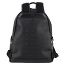 MCM Vicetos Studs Backpack Leather Black Gold Auth 141769-2