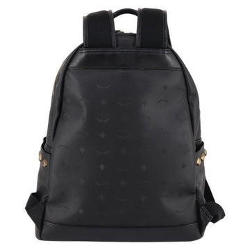 MCM Vicetos Studs Backpack Leather Black Gold Auth 141769 - 0