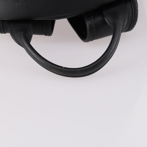 MCM Vicetos Studs Backpack Leather Black Gold Auth 141769