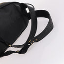 MCM Vicetos Studs Backpack Leather Black Gold Auth 141769-8