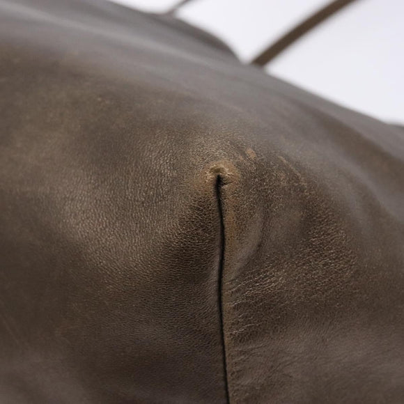 LOEWE Anagram Tote Bag Leather Bronze Auth 141772