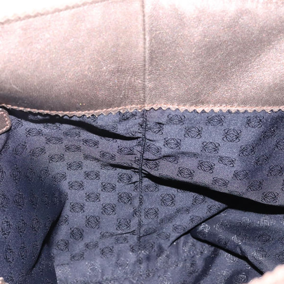 LOEWE Anagram Tote Bag Leather Bronze Auth 141772