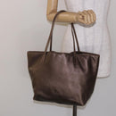LOEWE Anagram Tote Bag Leather Bronze Auth 141772-21