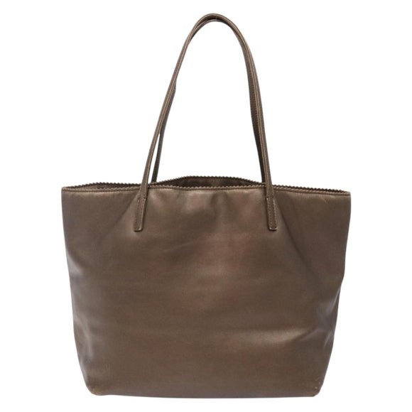 LOEWE Anagram Tote Bag Leather Bronze Auth 141772